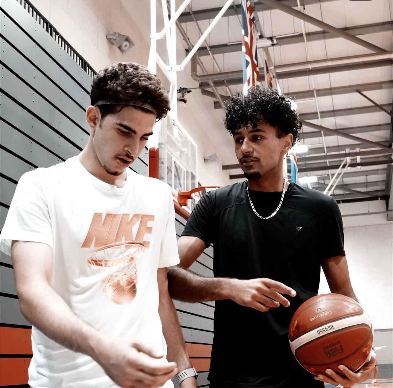 Abdulla Al Nashwan training with British National Coach Ibrahim Hussein in Manchester
