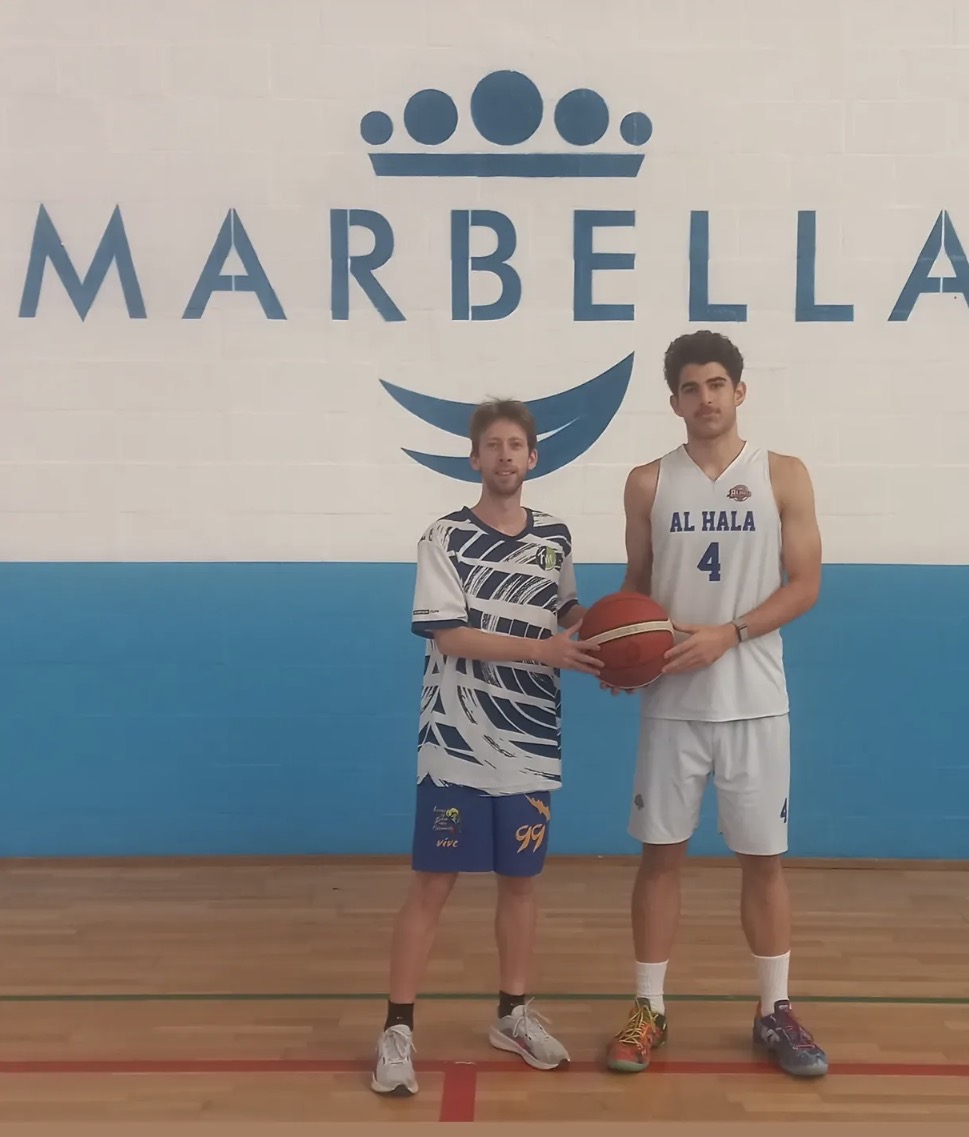 With national coach Ivan Sanchez Casado at the Marbella, Spain development camp — July 2025